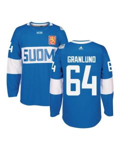 Team Finland #64 Mikael Granlund Blue 2016 World Cup Stitched NHL Jersey