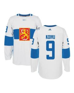Team Finland #9 Mikko Koivu White 2016 World Cup Stitched NHL Jersey