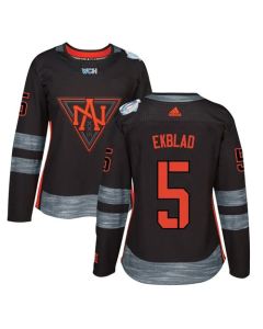 Team North America #5 Aaron Ekblad Black 2016 World Cup Women's Stitched NHL Jersey