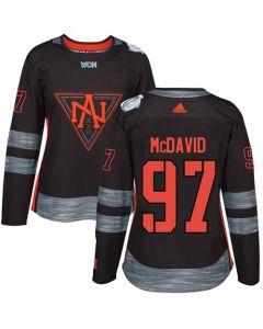 Team North America #97 Connor McDavid Black 2016 World Cup Women's Stitched NHL Jersey