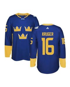 Team Sweden #16 Marcus Kruger Blue 2016 World Cup Stitched NHL Jersey