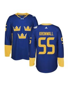 Team Sweden #55 Niklas Kronwall Blue 2016 World Cup Stitched NHL Jersey