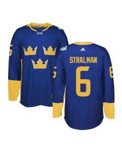 Team Sweden #6 Anton Stralman Blue 2016 World Cup Stitched NHL Jersey