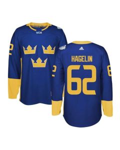 Team Sweden #62 Carl Hagelin Blue 2016 World Cup Stitched NHL Jersey