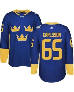 Team Sweden #65 Erik Karlsson Blue 2016 World Cup Stitched NHL Jersey