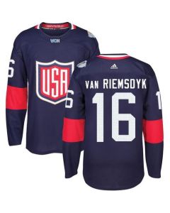 Team USA #16 James van Riemsdyk Navy Blue 2016 World Cup Stitched NHL Jersey