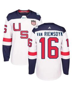 Team USA #16 James van Riemsdyk White 2016 World Cup Stitched Youth NHL Jersey