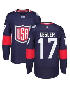 Team USA #17 Ryan Kesler Navy Blue 2016 World Cup Stitched NHL Jersey
