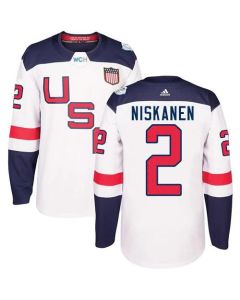 Team USA #2 Matt Niskanen White 2016 World Cup Stitched NHL Jersey