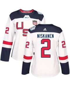 Team USA #2 Matt Niskanen White 2016 World Cup Women's Stitched NHL Jersey