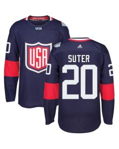 Team USA #20 Ryan Suter Navy Blue 2016 World Cup Stitched NHL Jersey