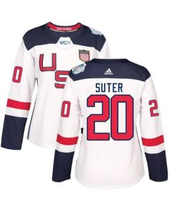Team USA #20 Ryan Suter White 2016 World Cup Women's Stitched NHL Jersey