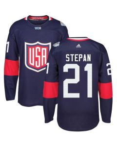 Team USA #21 Derek Stepan Navy Blue 2016 World Cup Stitched Youth NHL Jersey