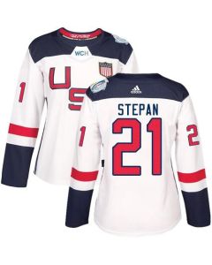Team USA #21 Derek Stepan White 2016 World Cup Women's Stitched NHL Jersey