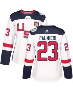 Team USA #23 Kyle Palmieri White 2016 World Cup Women's Stitched NHL Jersey