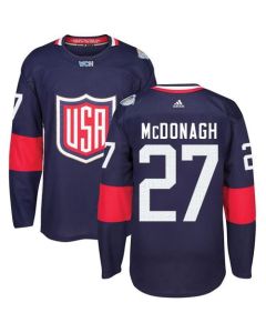 Team USA #27 Ryan McDonagh Navy Blue 2016 World Cup Stitched Youth NHL Jersey