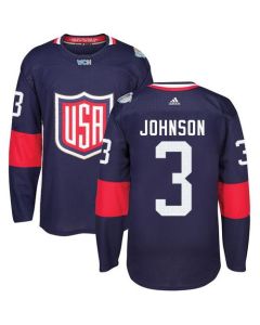 Team USA #3 Jack Johnson Navy Blue 2016 World Cup Stitched NHL Jersey