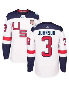 Team USA #3 Jack Johnson White 2016 World Cup Stitched NHL Jersey