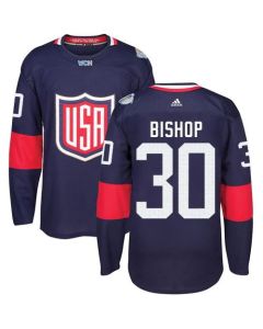 Team USA #30 Ben Bishop Navy Blue 2016 World Cup Stitched Youth NHL Jersey