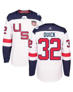 Team USA #32 Jonathan Quick White 2016 World Cup Stitched NHL Jersey