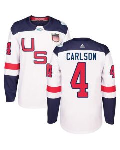 Team USA #4 John Carlson White 2016 World Cup Stitched NHL Jersey