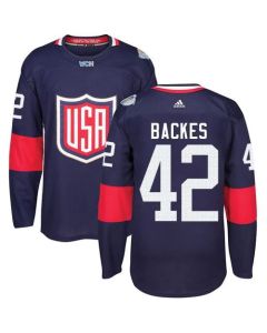 Team USA #42 David Backes Navy Blue 2016 World Cup Stitched NHL Jersey
