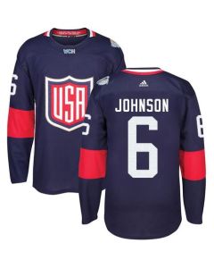 Team USA #6 Erik Johnson Navy Blue 2016 World Cup Stitched Youth NHL Jersey