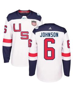 Team USA #6 Erik Johnson White 2016 World Cup Stitched NHL Jersey