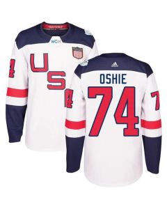 Team USA #74 T. J. Oshie White 2016 World Cup Stitched Youth NHL Jersey