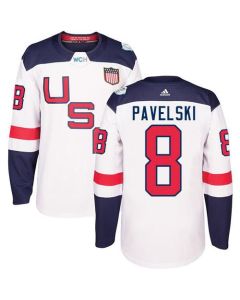 Team USA #8 Joe Pavelski White 2016 World Cup Stitched Youth NHL Jersey