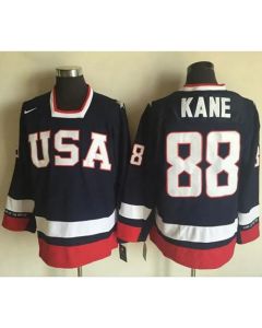 Team USA #88 Patrick Kane Navy Blue 2010 Olympic 1960 Throwback Stitched NHL Jersey