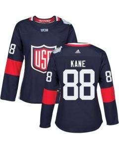 Team USA #88 Patrick Kane Navy Blue 2016 World Cup Women's Stitched NHL Jersey