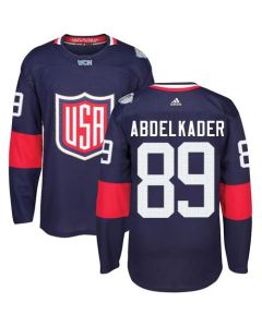 Team USA #89 Justin Abdelkader Navy Blue 2016 World Cup Stitched NHL Jersey