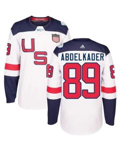 Team USA #89 Justin Abdelkader White 2016 World Cup Stitched Youth NHL Jersey