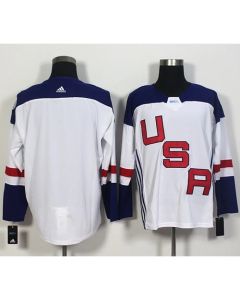 Team USA Blank White 2016 World Cup Stitched NHL Jersey