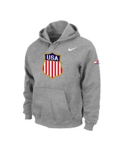 Team USA Hockey Winter Olympics KO Pullover Performance NHL Hoodie Light Grey
