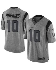 Texans #10 DeAndre Hopkins Gray Men's Stitched NFL Limited Gridiron Gray Jersey