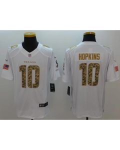 Texans #10 DeAndre Hopkins White Men's Stitched NFL Limited Salute to Service Jersey