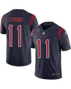 Texans #11 Jaelen Strong Navy Blue Men's Stitched NFL Limited Rush Jersey