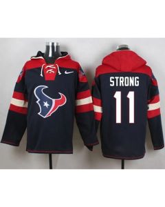 Texans #11 Jaelen Strong Navy Blue Player Pullover NFL Hoodie