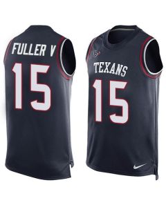 Texans #15 Will Fuller V Navy Blue Team Color Men's Stitched NFL Limited Tank Top Jersey