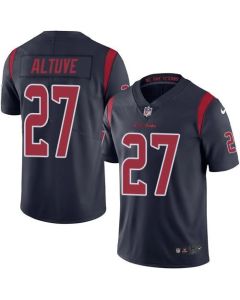 Texans #27 Jose Altuve Navy Blue Men's Stitched NFL Limited Rush Jersey
