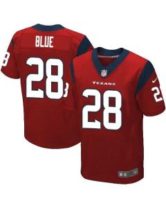 Texans #28 Alfred Blue Red Alternate Men's Stitched NFL Elite Jersey