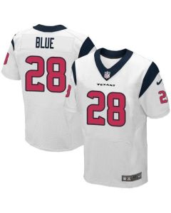 Texans #28 Alfred Blue White Men's Stitched NFL Elite Jersey