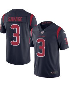 Texans #3 Tom Savage Navy Blue Men's Stitched NFL Limited Rush Jersey