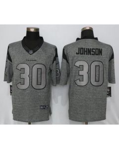 Texans #30 Kevin Johnson Gray Men's Stitched NFL Limited Gridiron Gray Jersey