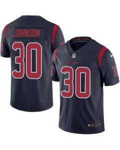 Texans #30 Kevin Johnson Navy Blue Men's Stitched NFL Limited Rush Jersey