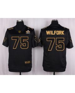 Texans #75 Vince Wilfork Black Men's Stitched NFL Elite Pro Line Gold Collection Jersey