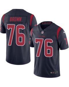 Texans #76 Duane Brown Navy Blue Men's Stitched NFL Limited Rush Jersey