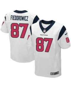 Texans #87 C.J. Fiedorowicz White Men's Stitched NFL Elite Jersey